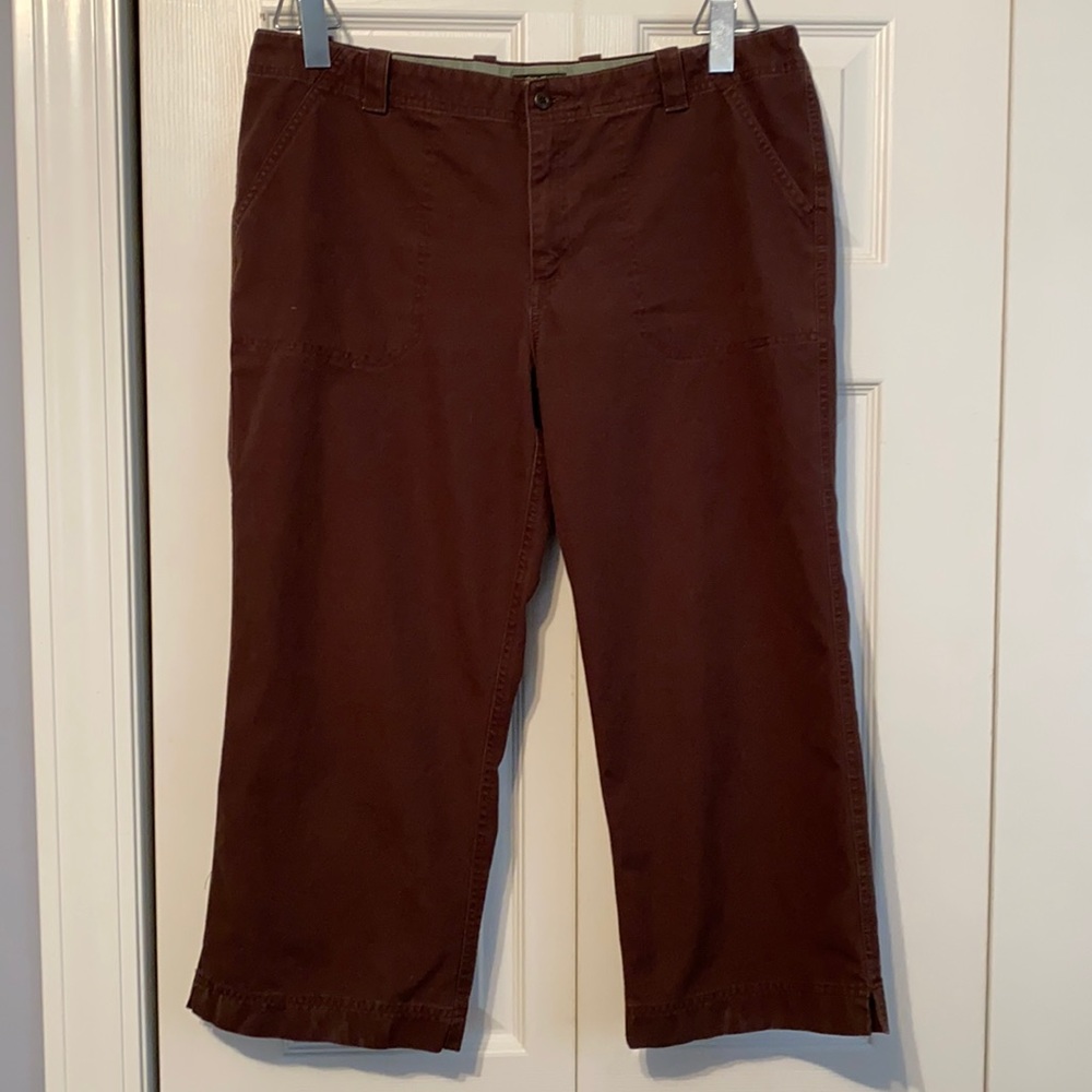 Eddie Bauer Brown Crop Pant - Size 14